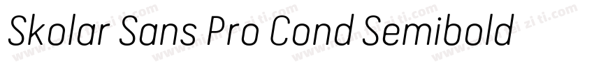 Skolar Sans Pro Cond Semibold Itali字体转换